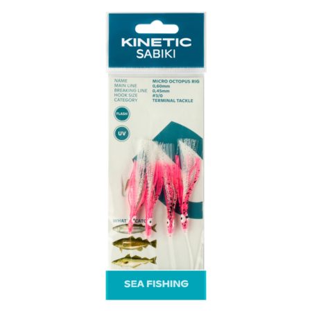 Kinetic Sabiki Micro Octopus Pink UV