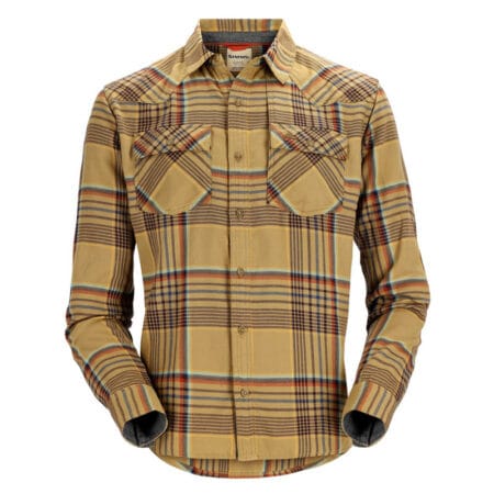 Simms Santee Flannel Camel/Navy/Clay Shirt