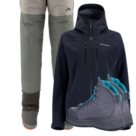 Alternative view of Simms Women's Freestone vöðlupakki með jakka, svörtum – Filtsóli