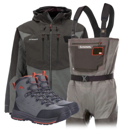 Simms G3 Guide vöðlupakki með jakka – Gúmmísóli
