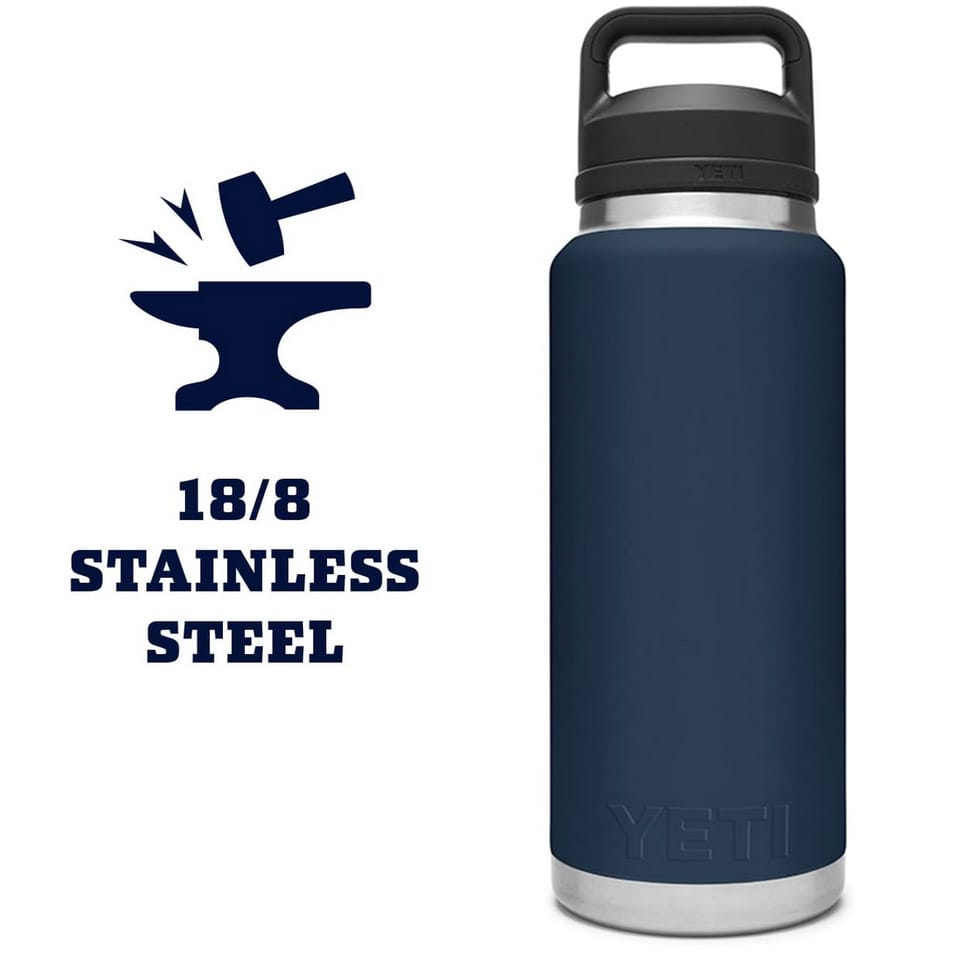 YETI Rambler Bottle Chug 36 oz Navy - Image 2