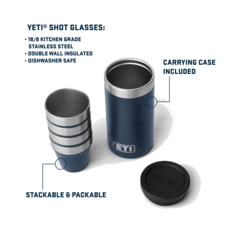 Alternative view of YETI Rambler Shot Glasses & Case White
