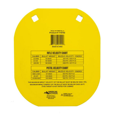 Alternative view of Caldwell AR500 8" Gong