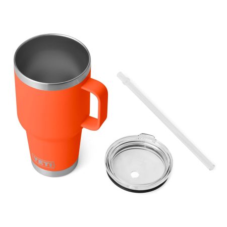 Alternative view of YETI Rambler Straw Mug 25oz Papaya