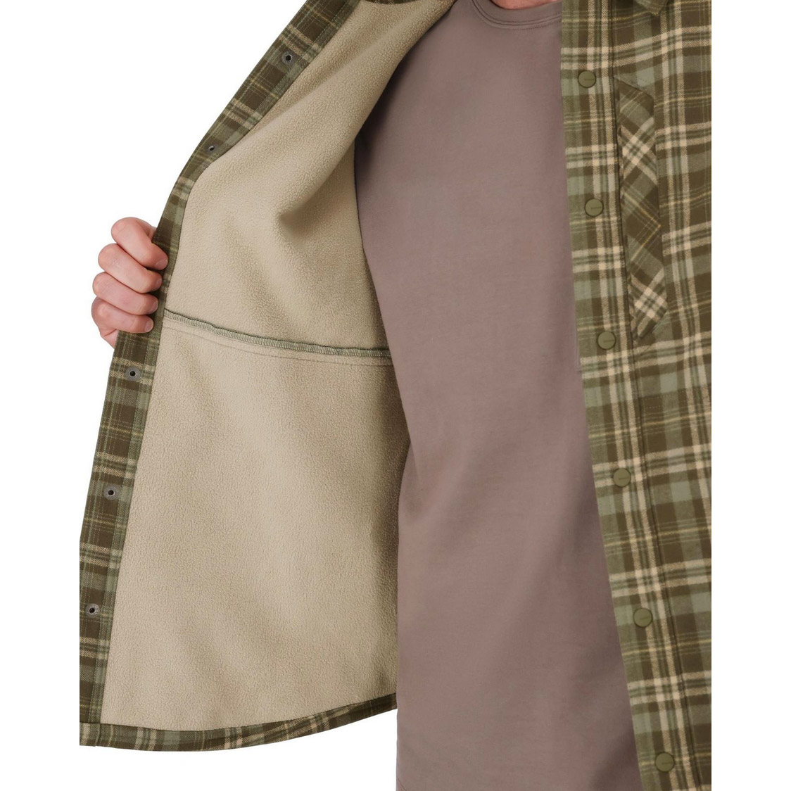 Simms Coldweather Shacket Schooner Plaid Loden - Image 4