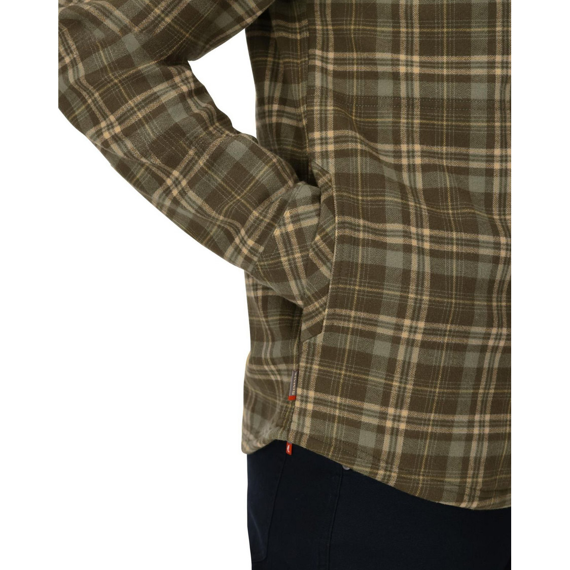 Simms Coldweather Shacket Schooner Plaid Loden - Image 5