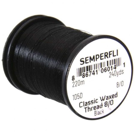 Semperfli Cl Waxed Thread 8/0 - Black