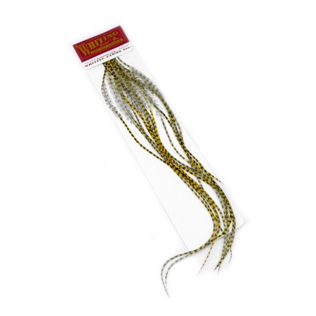 Alternative view of Whiting 100 Pk Size 14 Grizzly Dyed Golden Straw