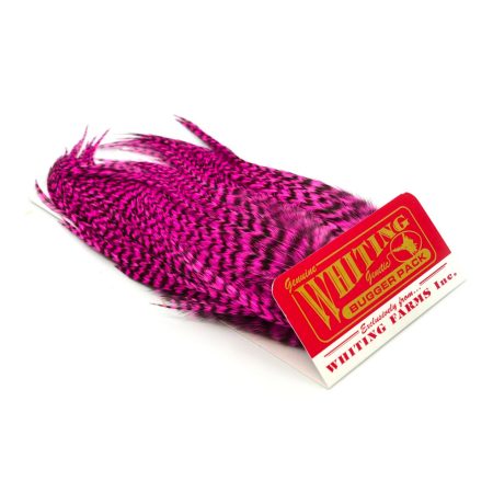 Whiting Bugger Pack Grizzly Dyed Pink
