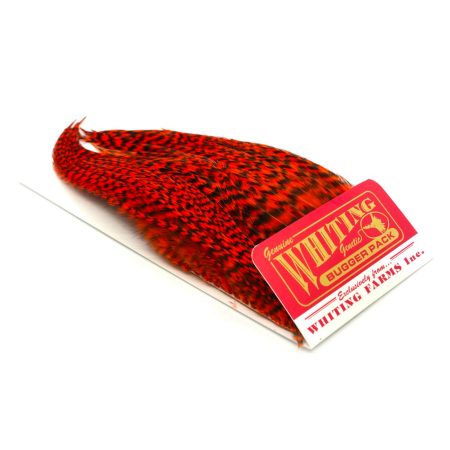 Whiting Bugger Pack Grizzly Dyed Orange