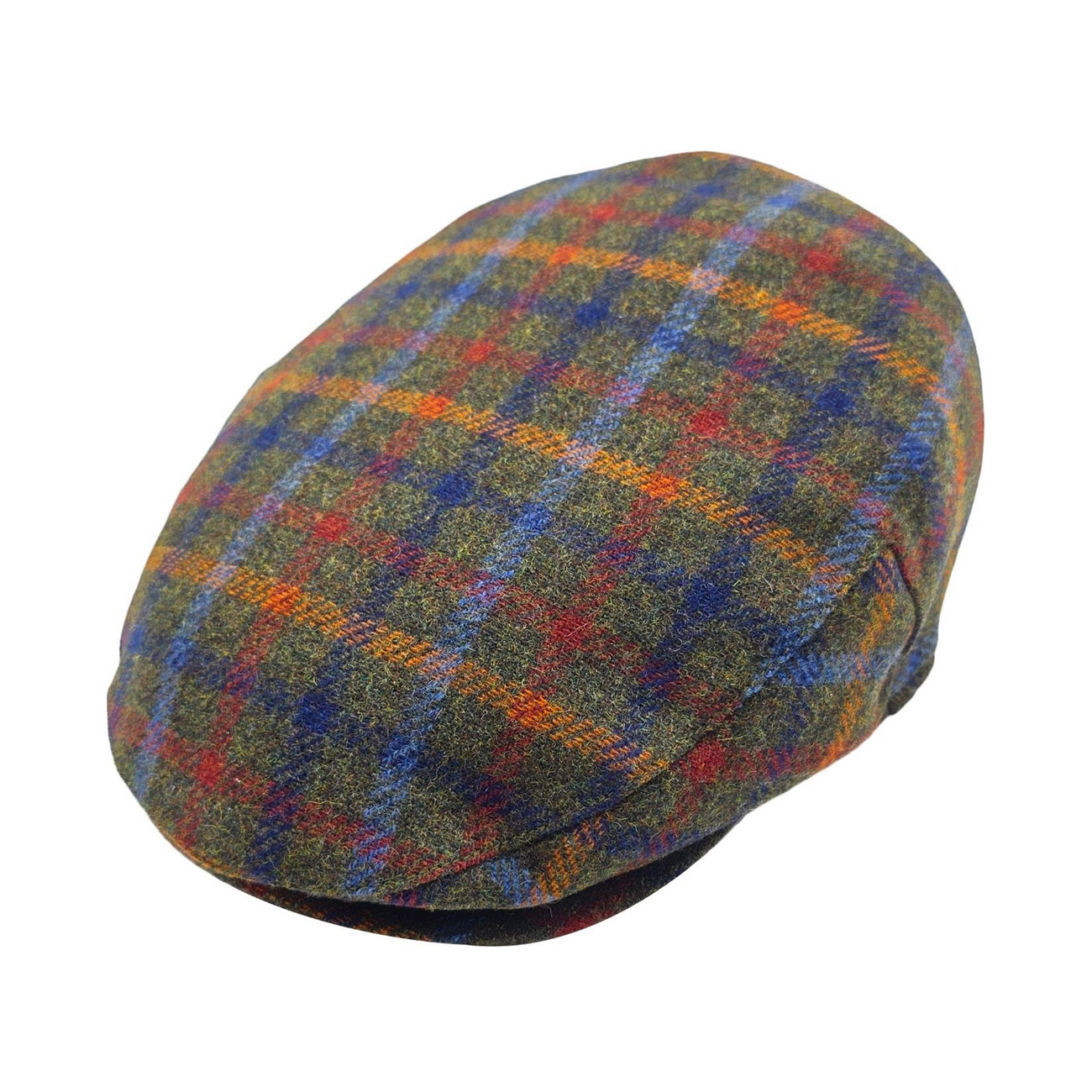 EA Multi Coloured Wool Tweed Flat Cap