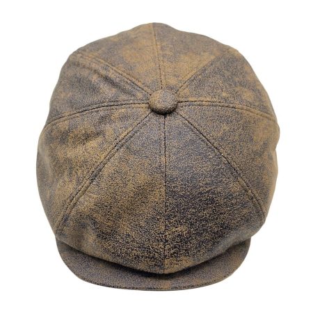 Alternative view of EA Faux Leather Newsboy Cap