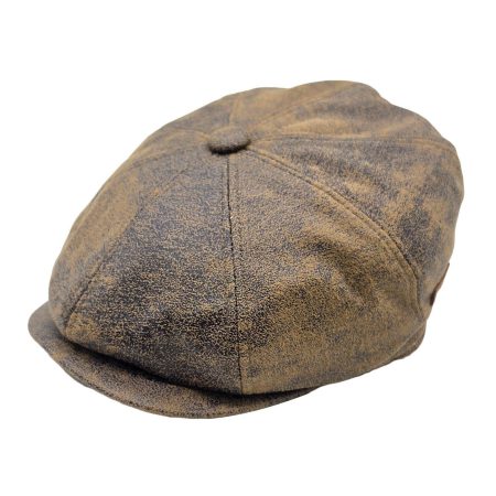 EA Faux Leather Newsboy Cap
