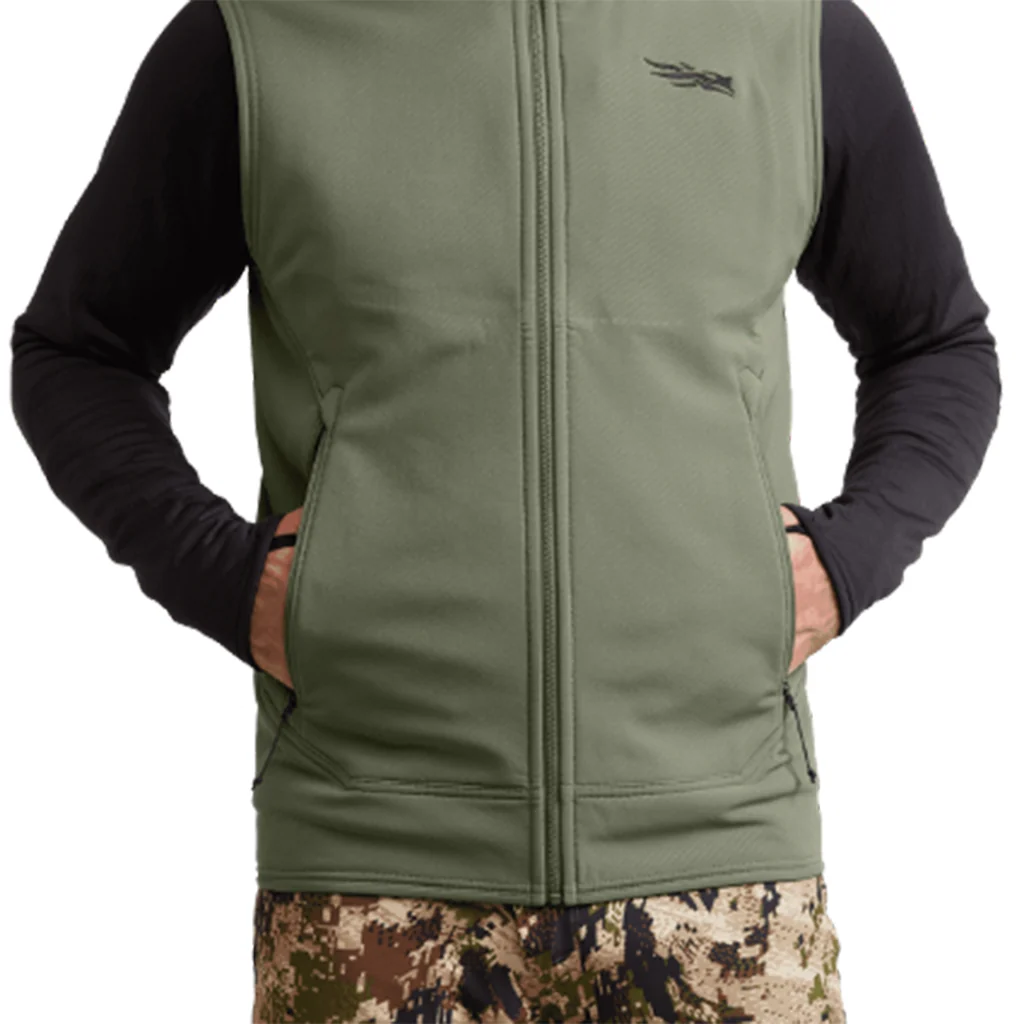 Sitka Alpha Fleece Vest Dark Green Sage - Image 3