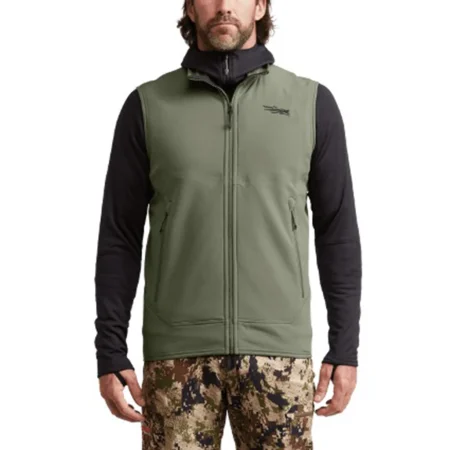 Alternative view of Sitka Alpha Fleece Vest Dark Green Sage